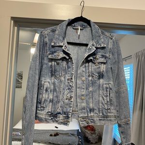 Free people- Rumors Light Wash Denim Jacket
